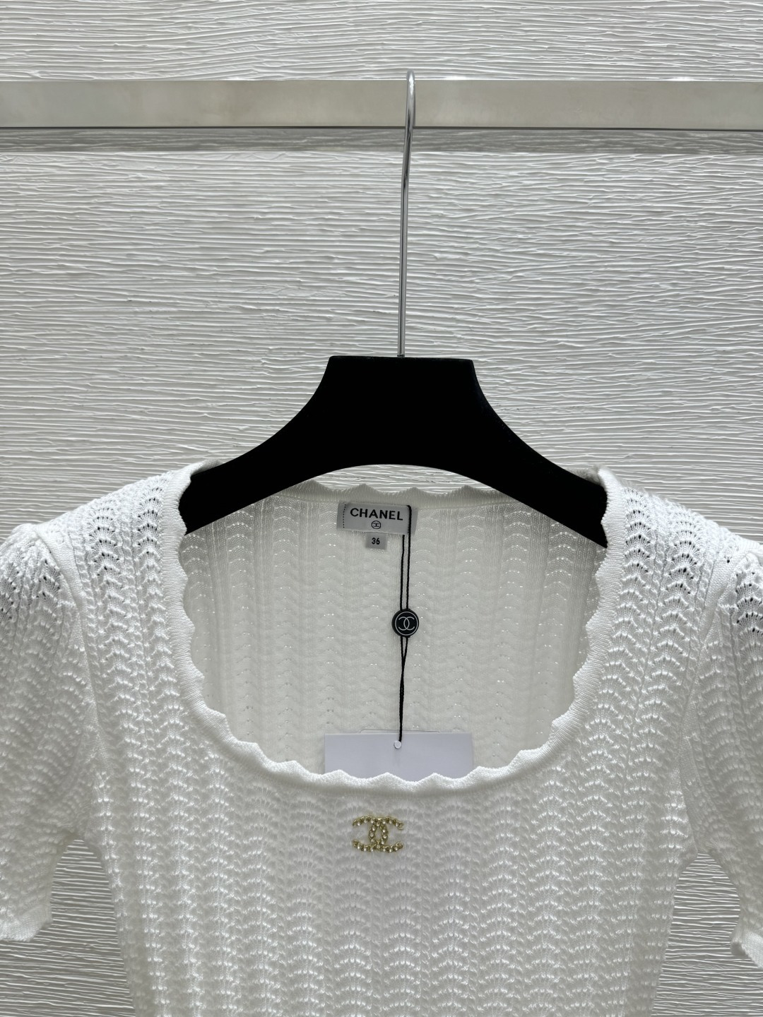 Chrome Hearts CH家 春夏新款 纯色简约U领针织短袖