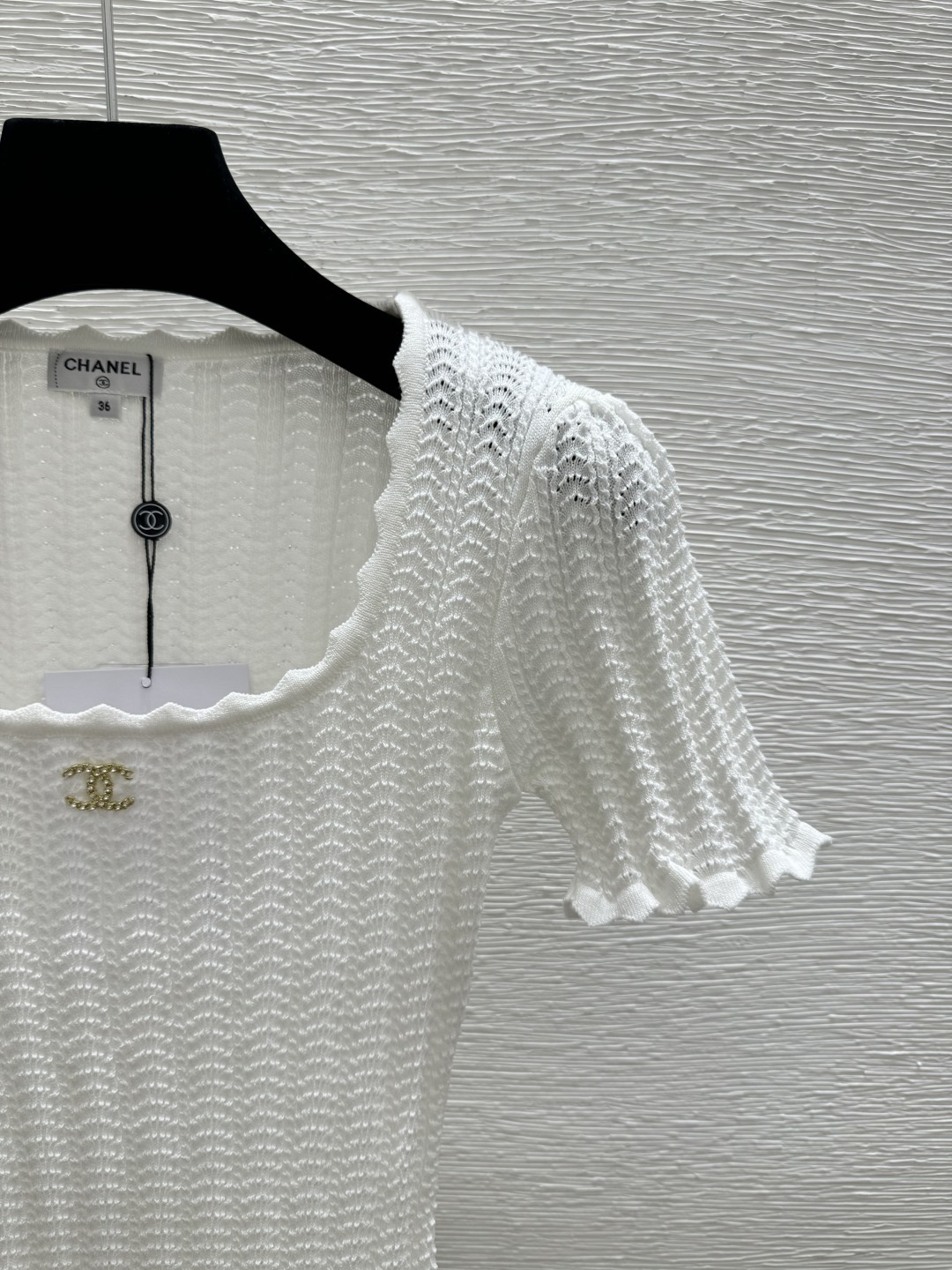 Chrome Hearts CH家 春夏新款 纯色简约U领针织短袖