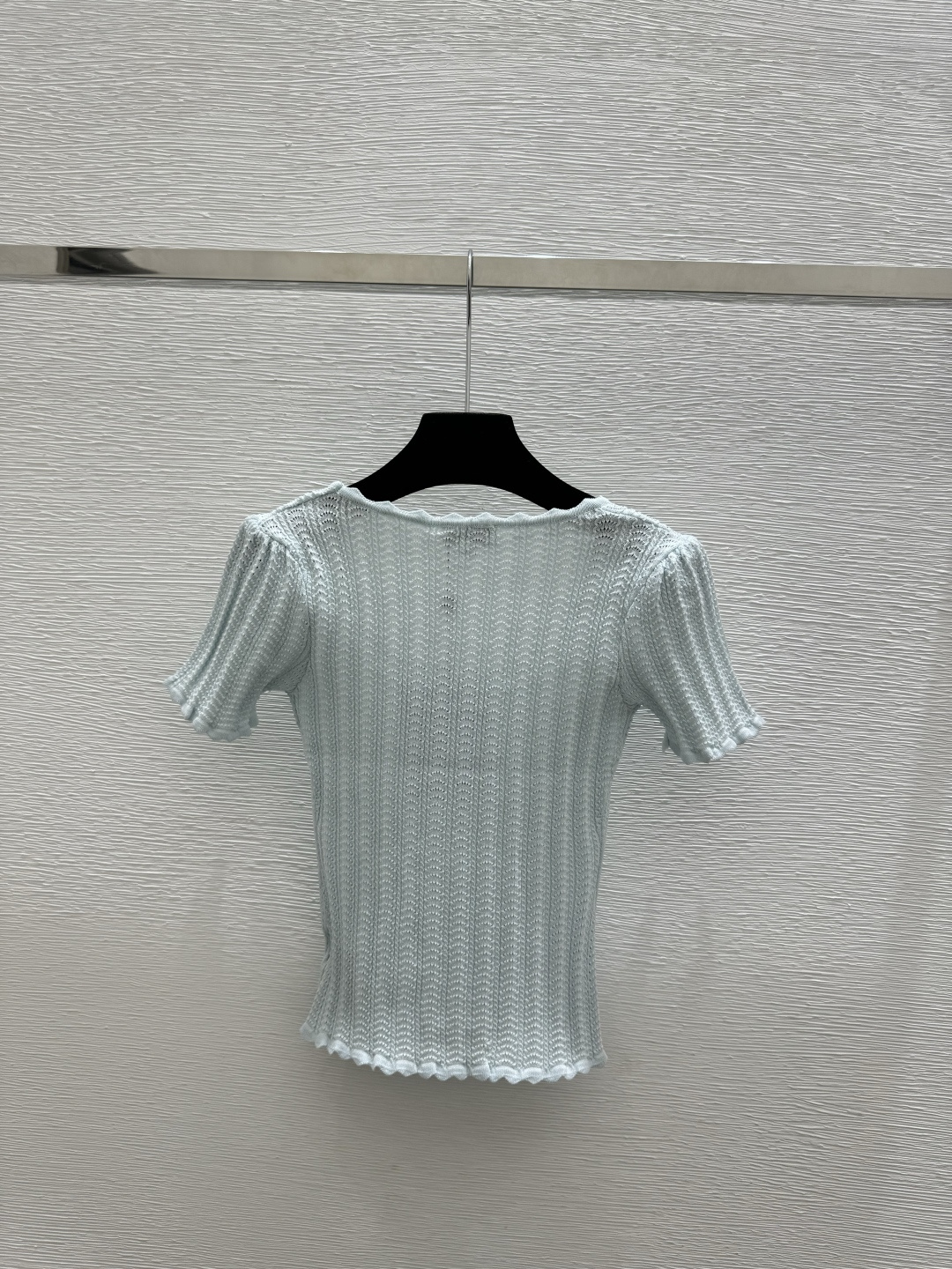 Chrome Hearts CH家 春夏新款 纯色简约U领针织短袖