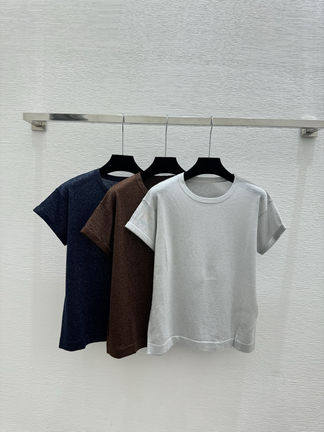 Prada LP家 春夏新款 纯色简约圆领针织短袖
