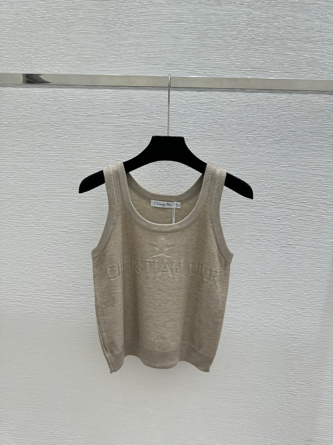 Dior D家 春夏新款 纯色五角星字母圆领针织背心