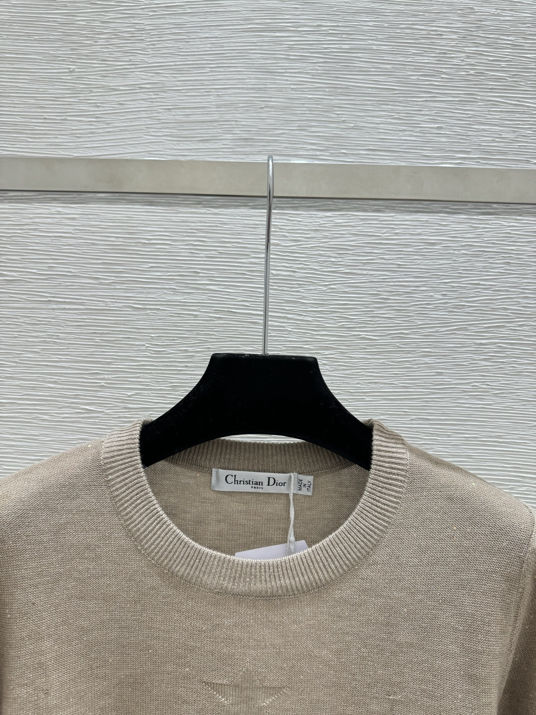 Dior D家 春夏新款 纯色五角星字母圆领针织短袖
