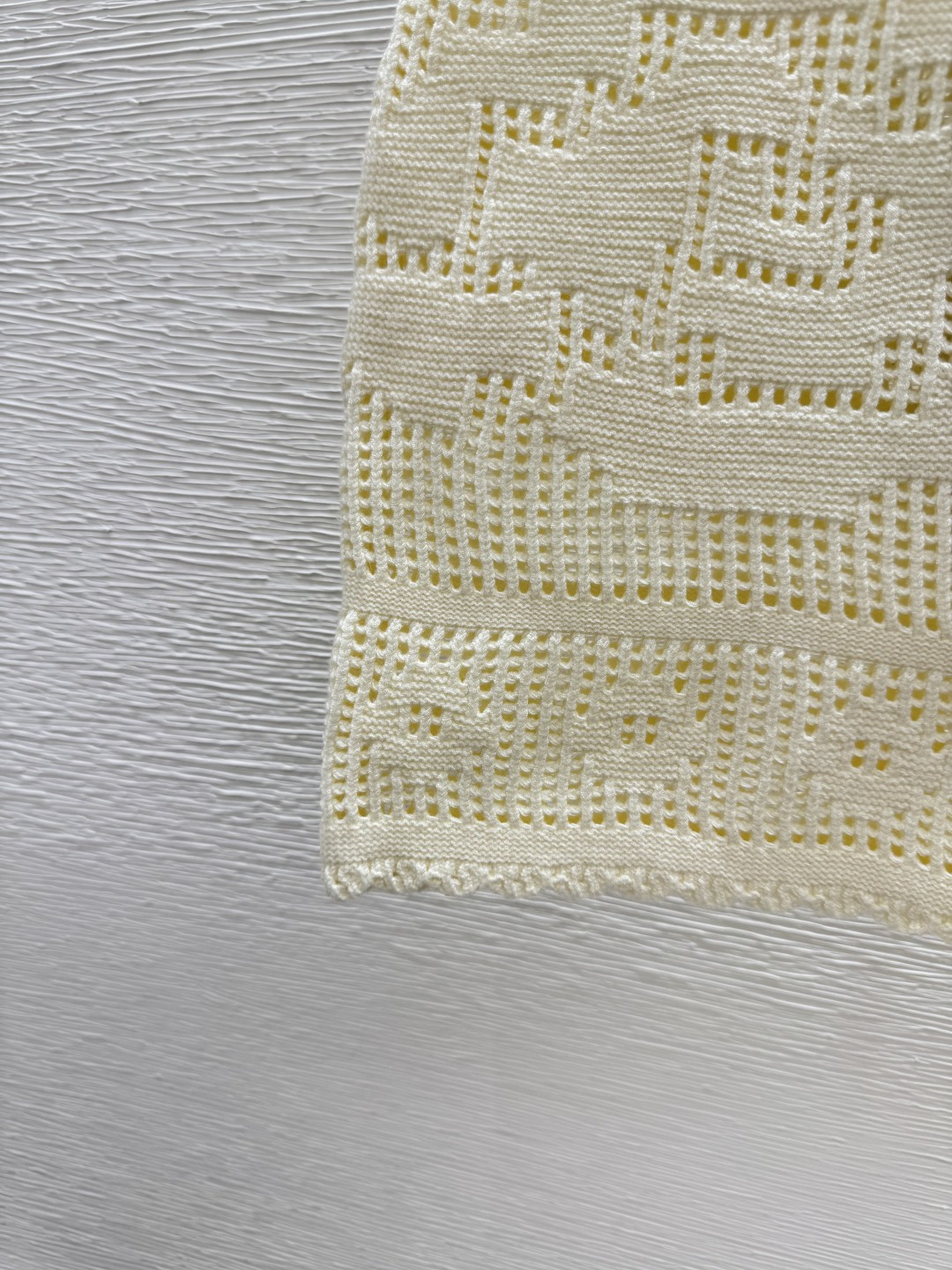 🆕M家🆕 春夏新款 纯色镂空简约针织半裙颜色：白色尺码：36.38.40