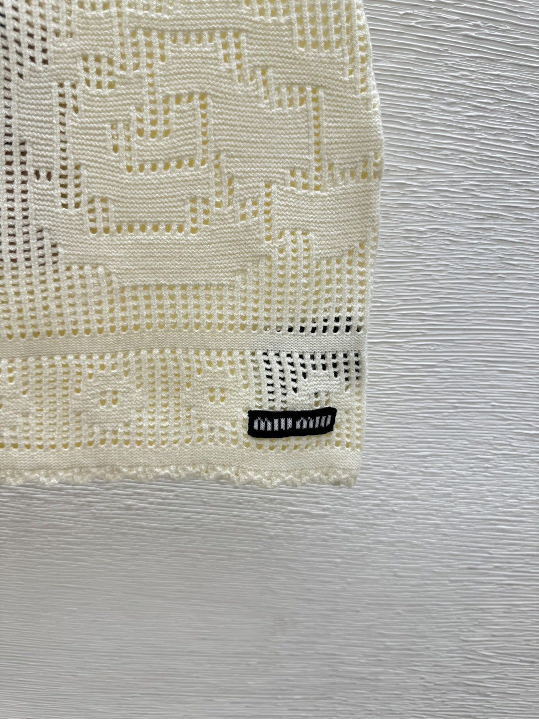 🆕M家🆕 春夏新款 纯色镂空简约针织半裙颜色：白色尺码：36.38.40