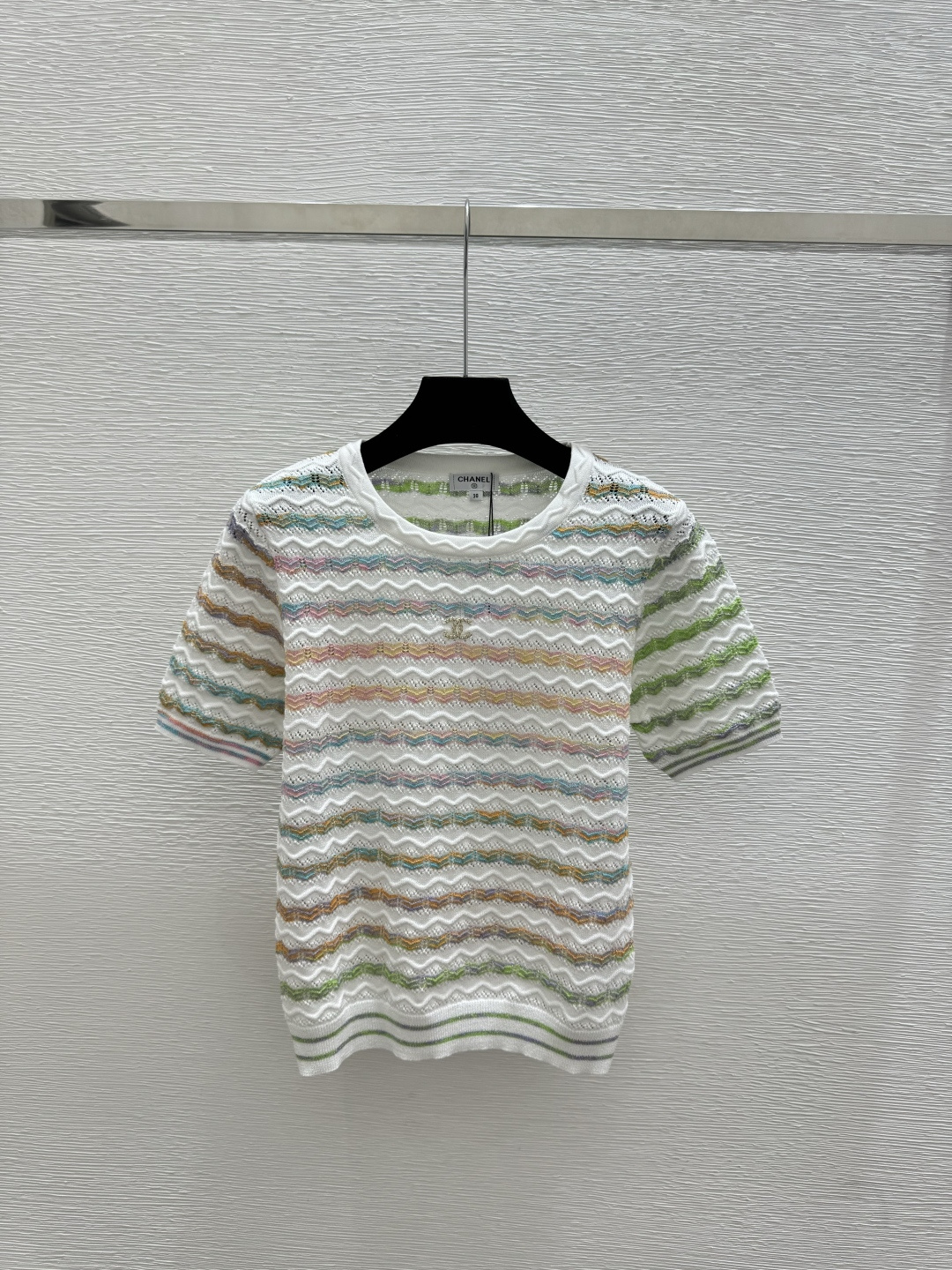 Chrome Hearts CH家 春夏新款 撞色条纹圆领针织短袖