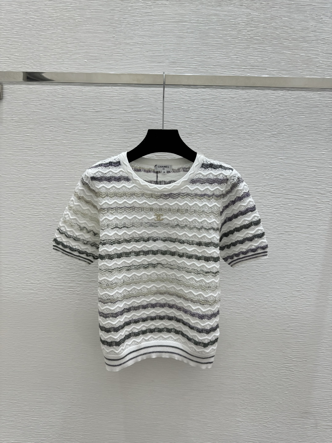 Chrome Hearts CH家 春夏新款 撞色条纹圆领针织短袖