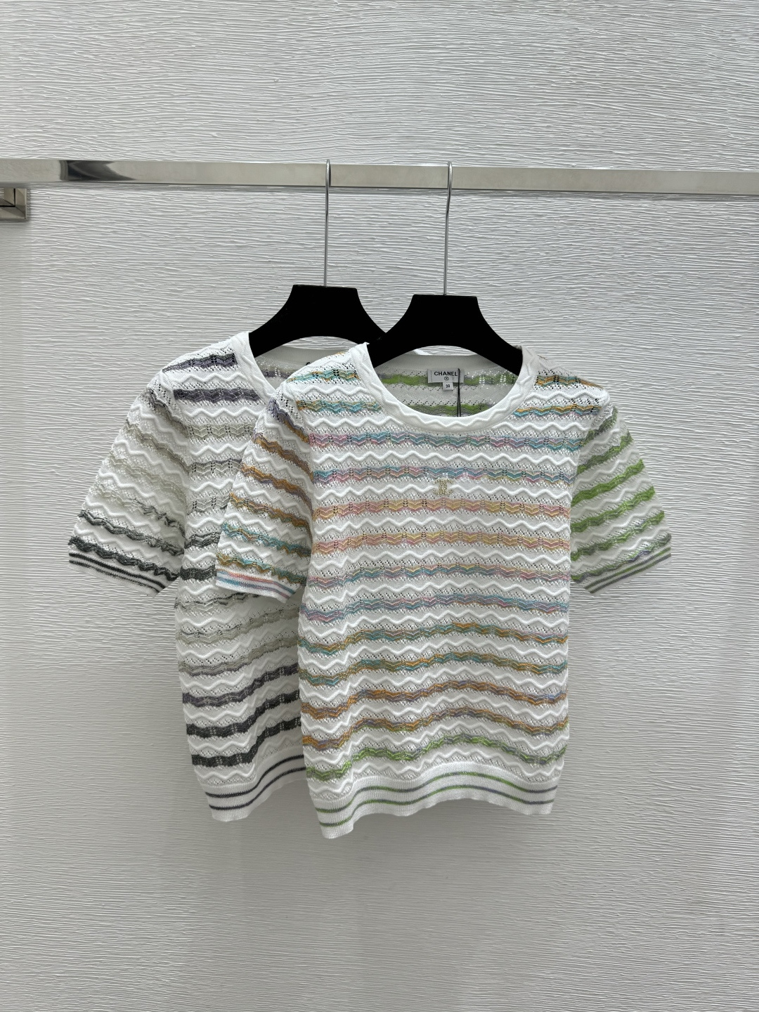 Chrome Hearts CH家 春夏新款 撞色条纹圆领针织短袖