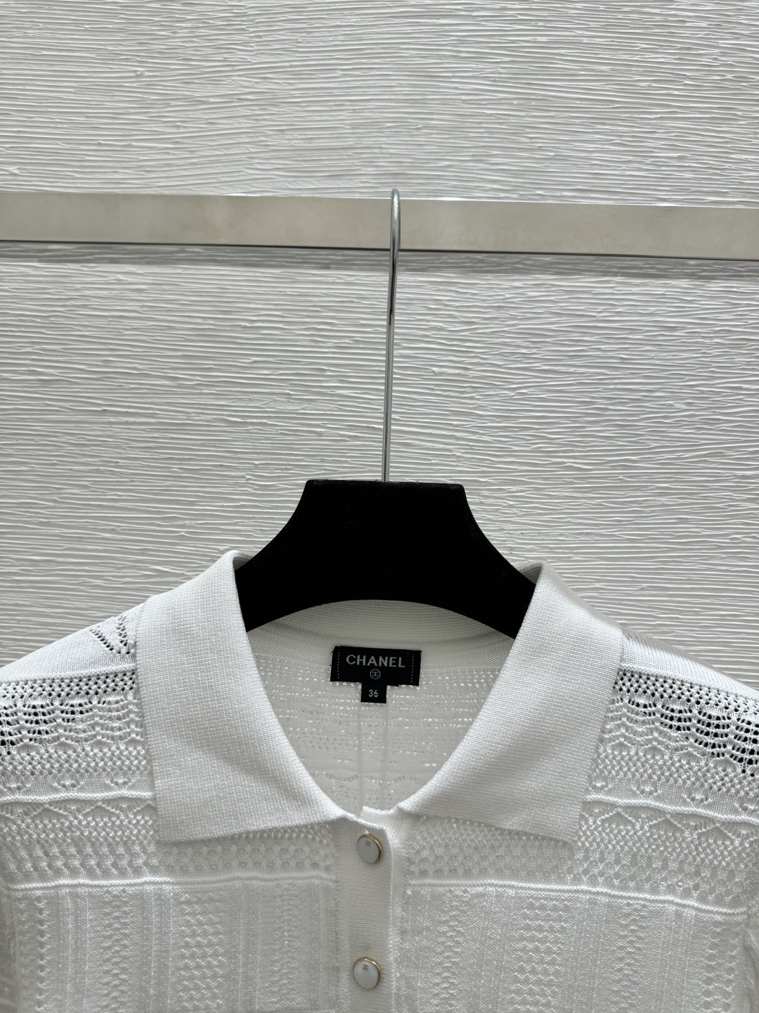 Chrome Hearts CH家 春夏新款 纯色简约镂空翻领针织短袖