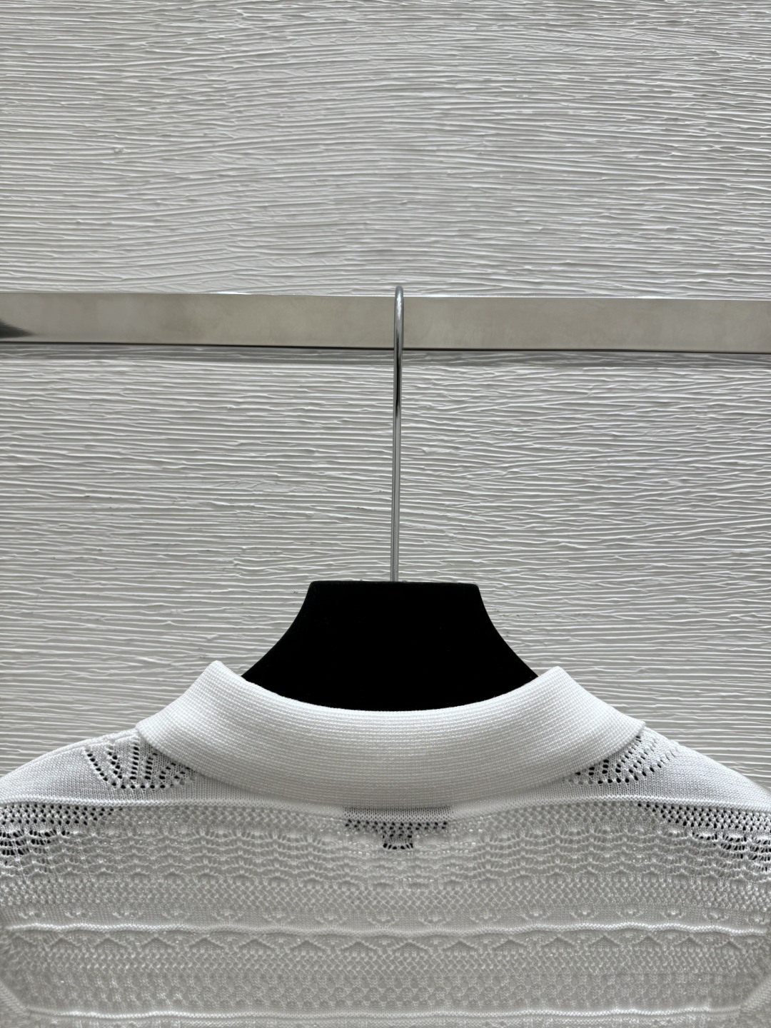 Chrome Hearts CH家 春夏新款 纯色简约镂空翻领针织短袖