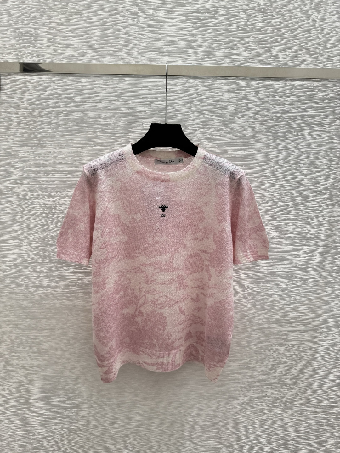 Dior D家 春夏新款 撞色简约圆领针织短袖