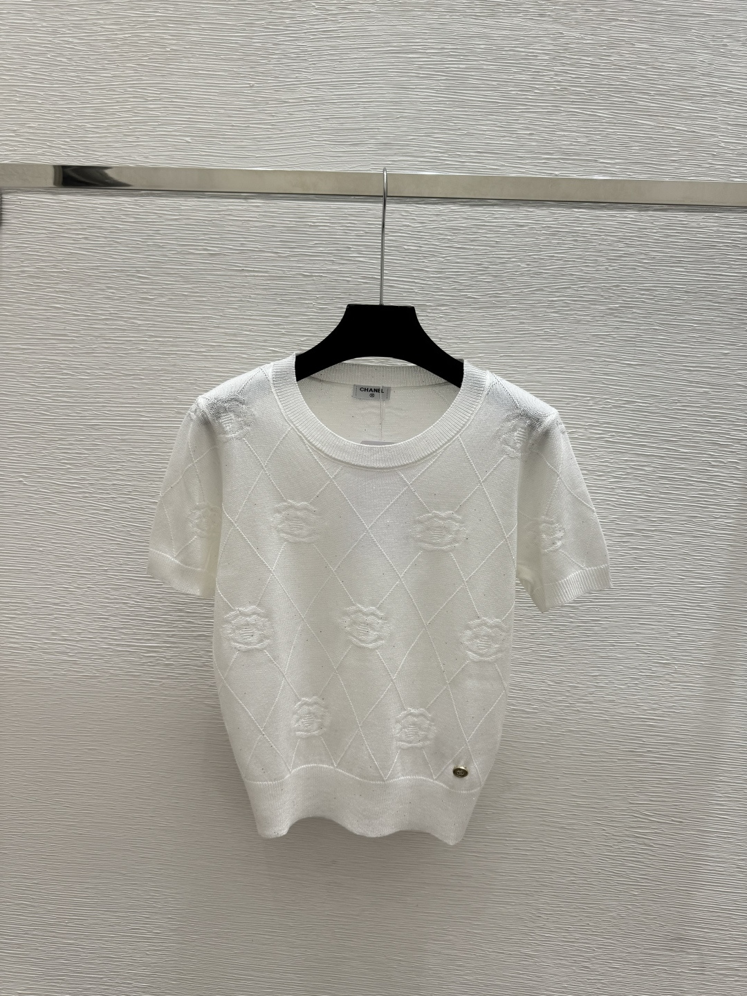 Chrome Hearts CH家 春夏新款 纯色山茶花圆领针织短袖