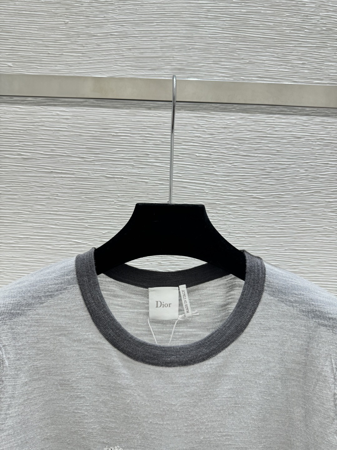 🆕D家🆕 春夏新款 撞色五角星圆领针织短袖颜色：灰色尺码：36.38.40