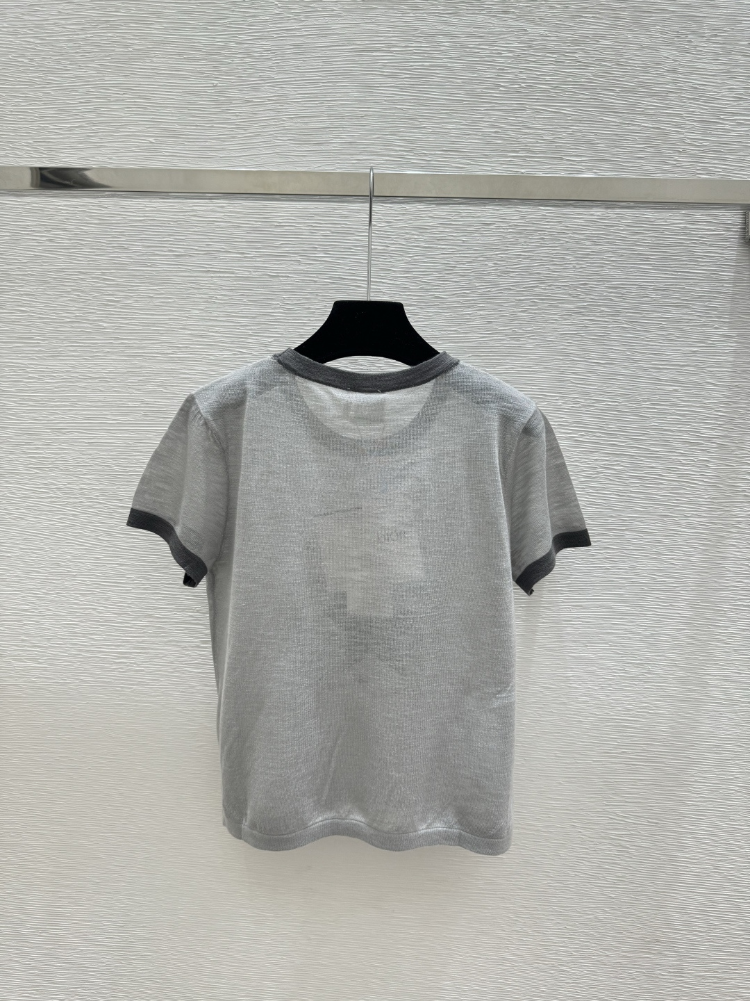 🆕D家🆕 春夏新款 撞色五角星圆领针织短袖颜色：灰色尺码：36.38.40