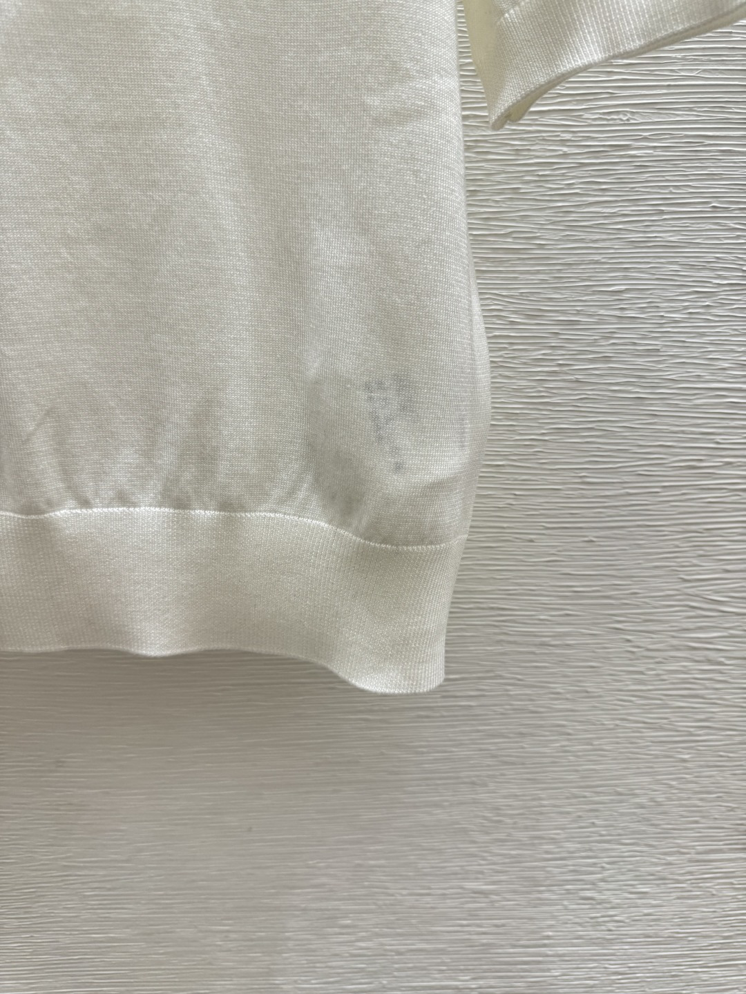 🆕M家🆕 春夏新款 撞色花边翻领简约针织短袖颜色：白色 灰色 宝蓝尺码：36.38.40