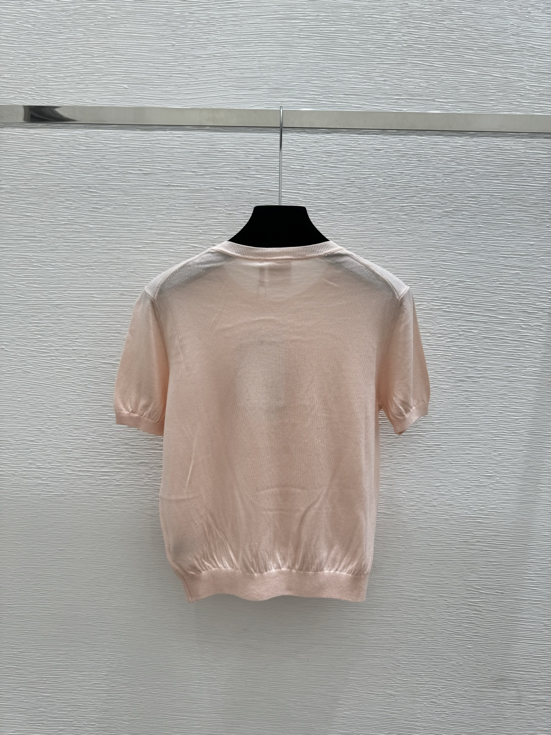 🆕D家🆕 春夏新款 纯色字母简约圆领针织短袖颜色：白色 粉色 蓝色尺码：36.38.40