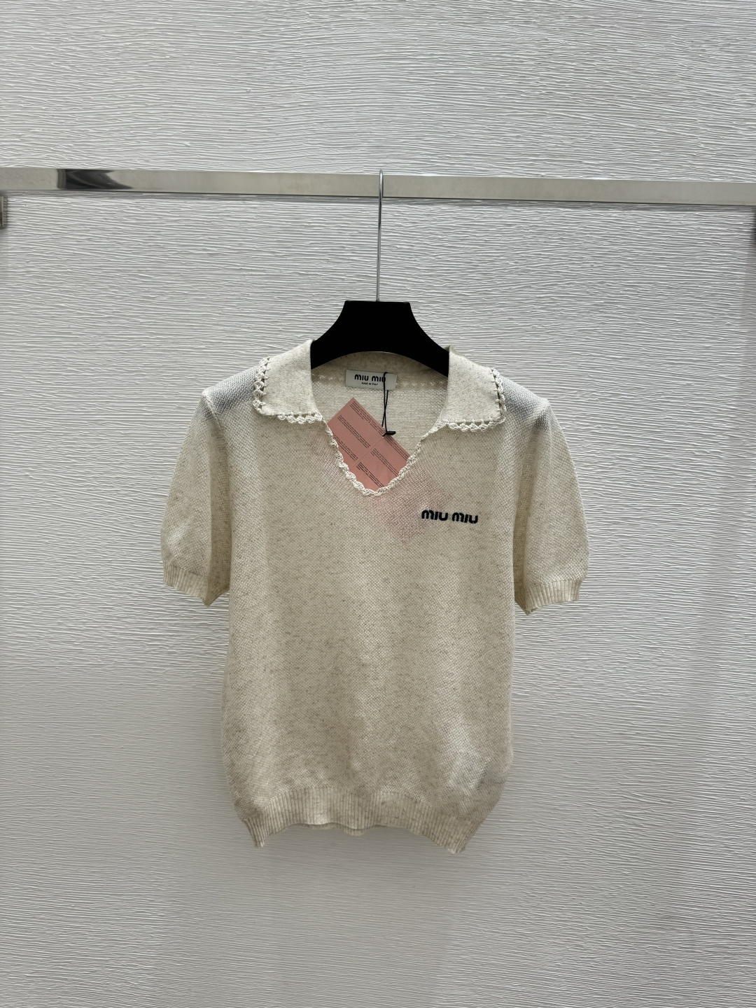 🆕M家🆕 春夏新款 纯色简约翻领针织短袖颜色：杏色 咖啡尺码：36.38.40