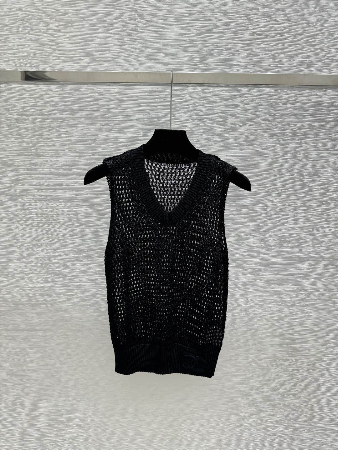 Chrome Hearts CH家 春夏新款 纯色简约V领镂空针织背心