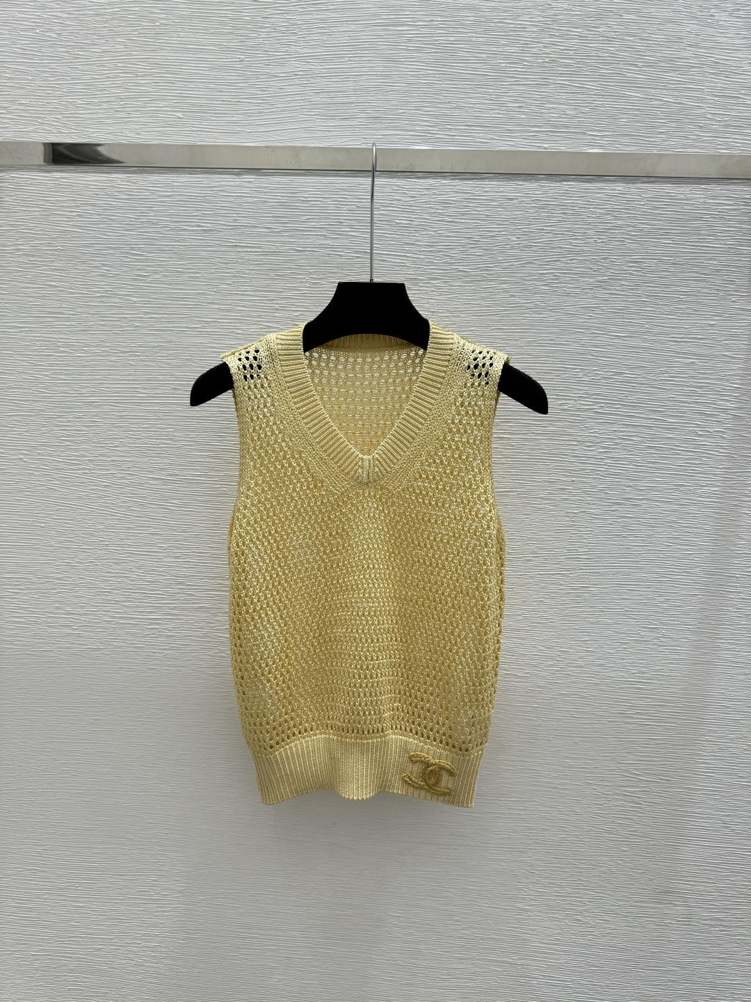 Chrome Hearts CH家 春夏新款 纯色简约V领镂空针织背心