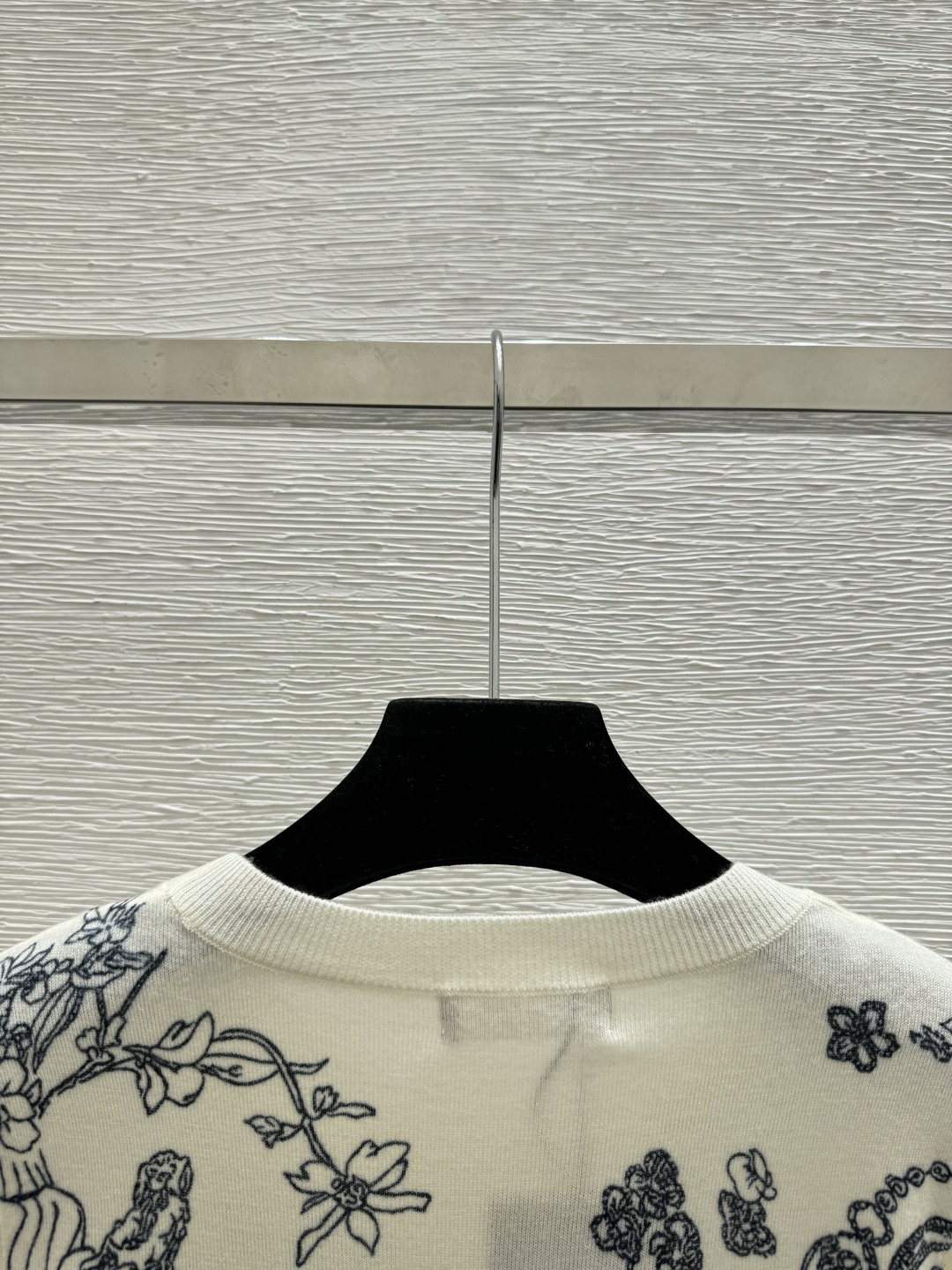 Unknown ER家 春夏新款 撞色花卉圆领针织短袖