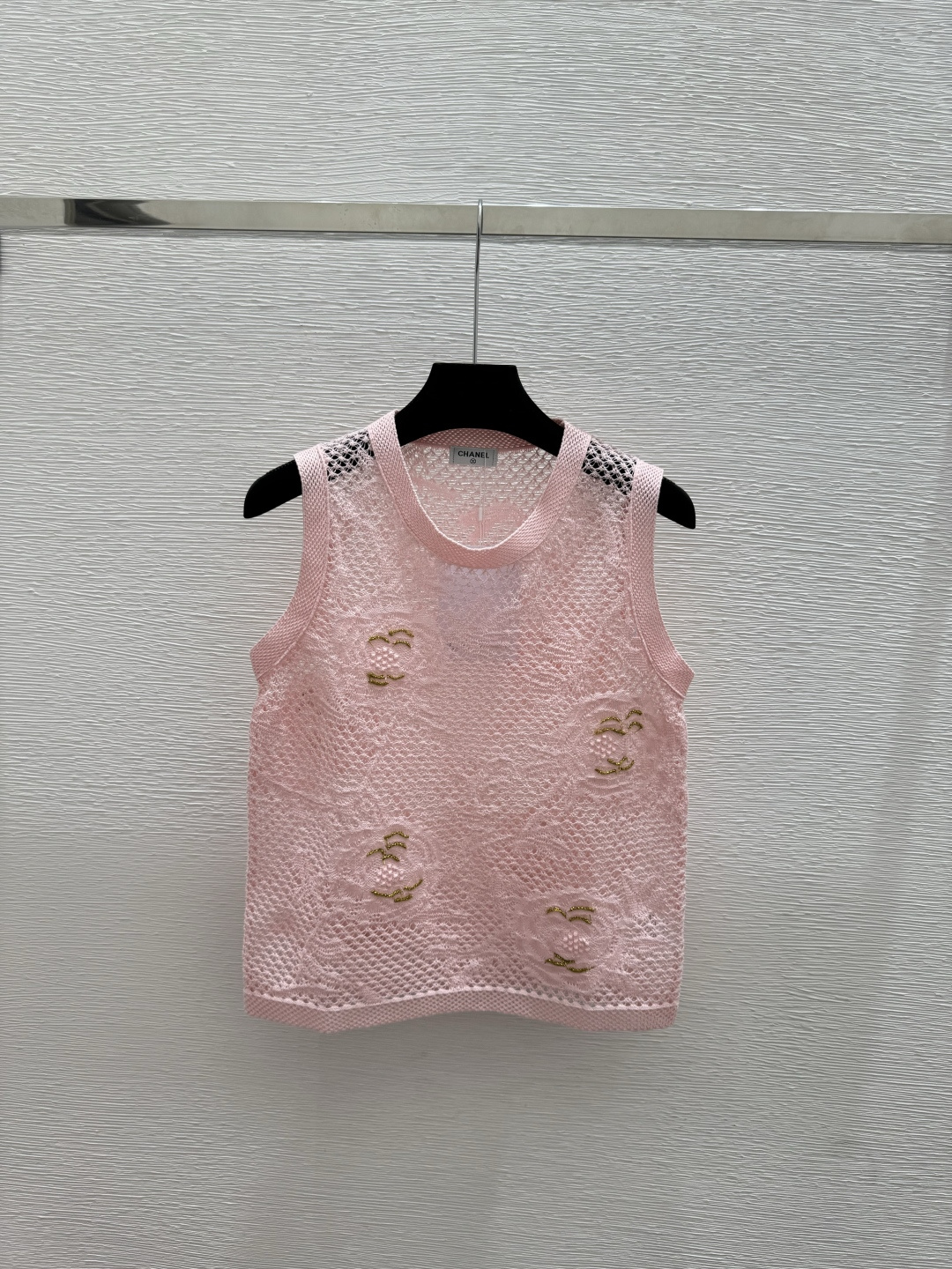 Chrome Hearts CH家 春夏新款 撞色山茶花镂空圆领针织背心