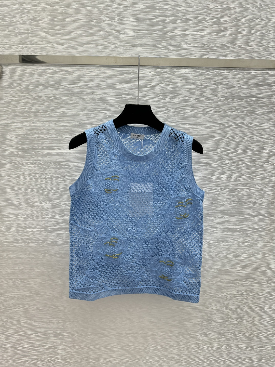 Chrome Hearts CH家 春夏新款 撞色山茶花镂空圆领针织背心