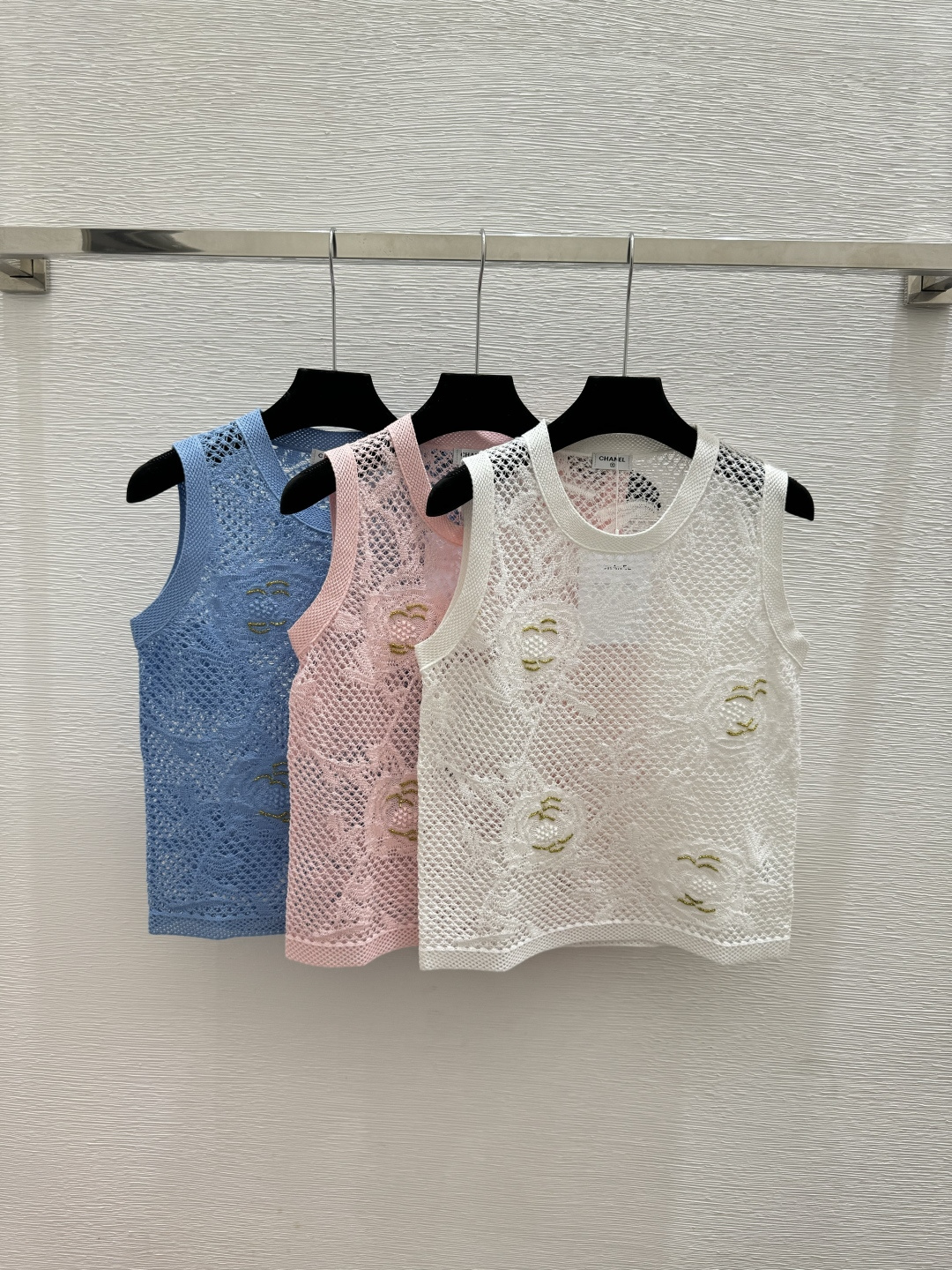 Chrome Hearts CH家 春夏新款 撞色山茶花镂空圆领针织背心