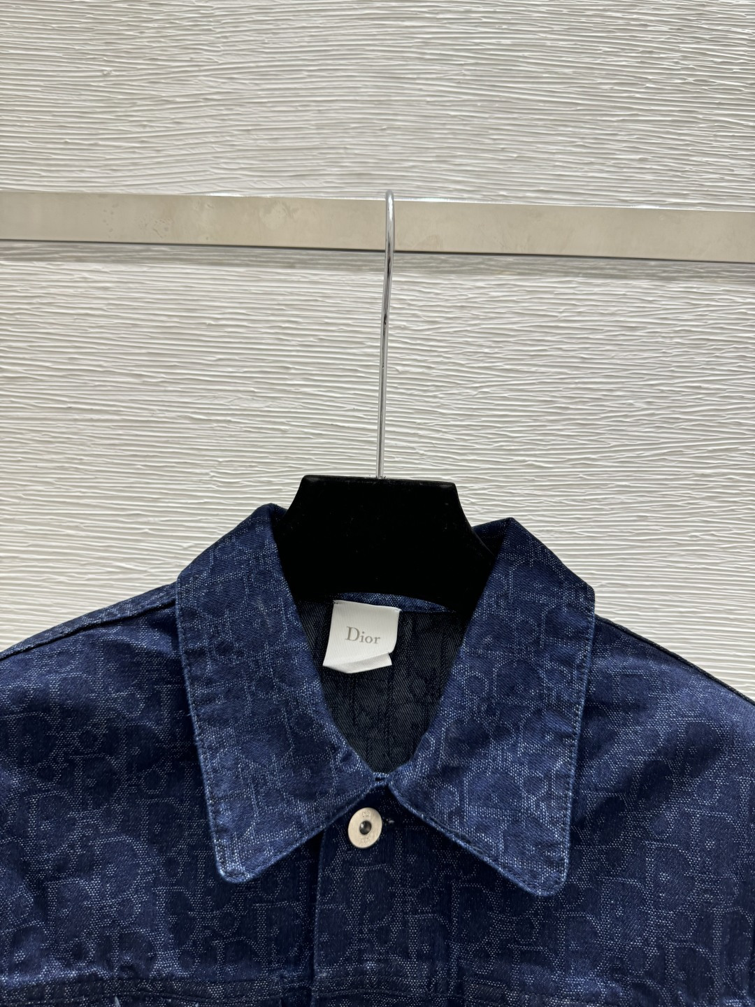 Dior D家 春夏新款 撞色老花字母翻领牛仔开衫