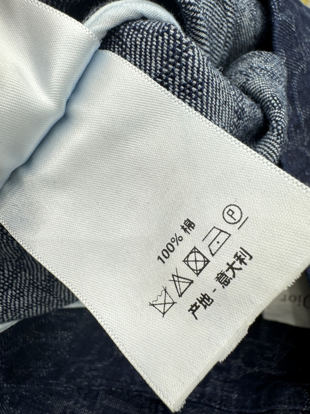 Dior D家 春夏新款 撞色老花字母牛仔短裤