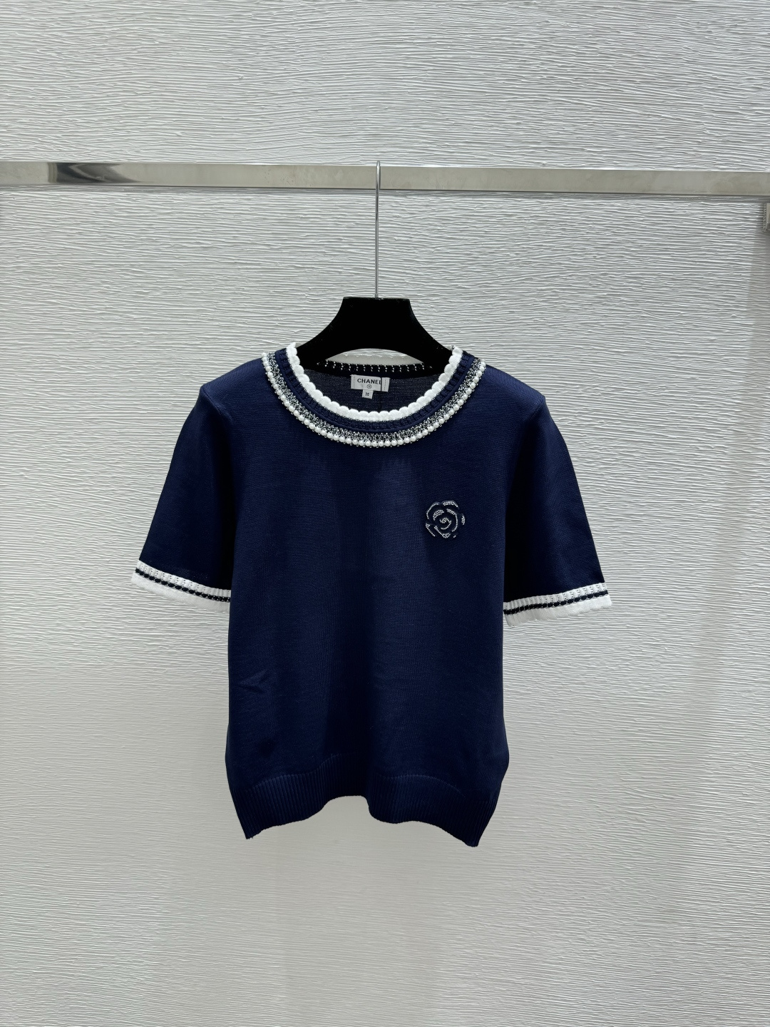 Chrome Hearts CH家 春夏新款 撞色钉珠圆领针织短袖