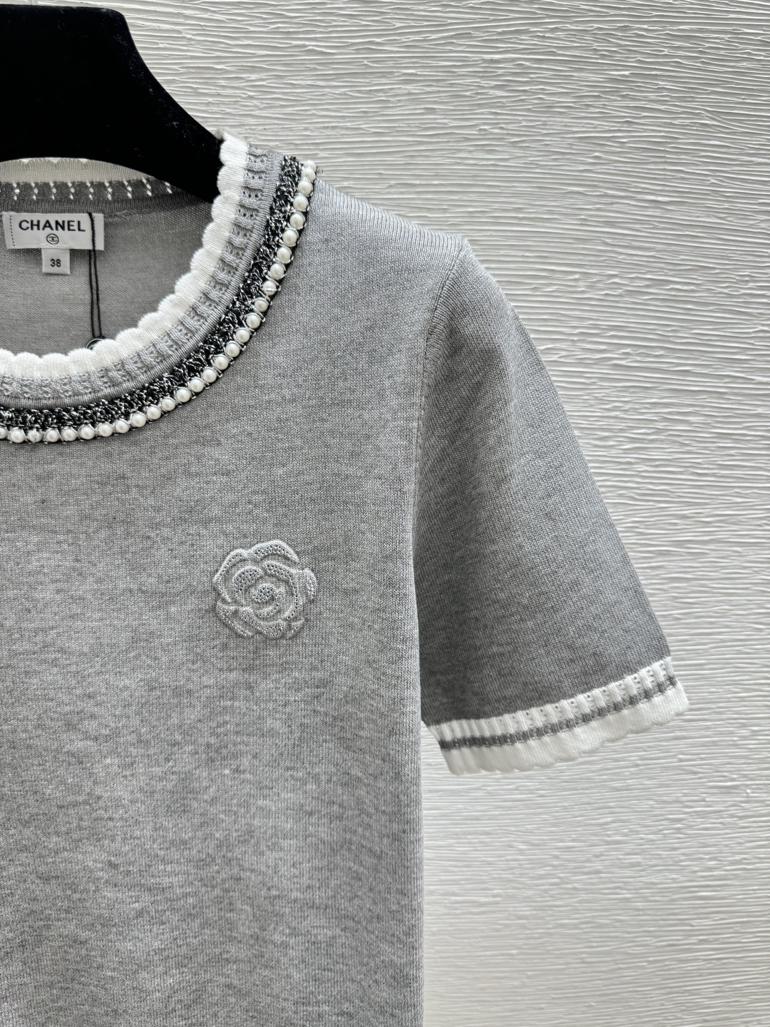 Chrome Hearts CH家 春夏新款 撞色钉珠圆领针织短袖