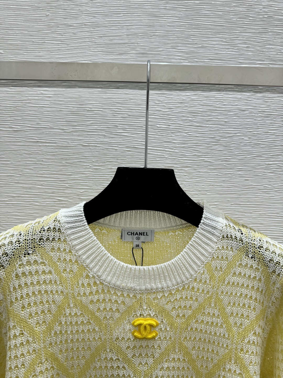 Chrome Hearts CH家 春夏新款 撞色菱格镂空圆领针织短袖