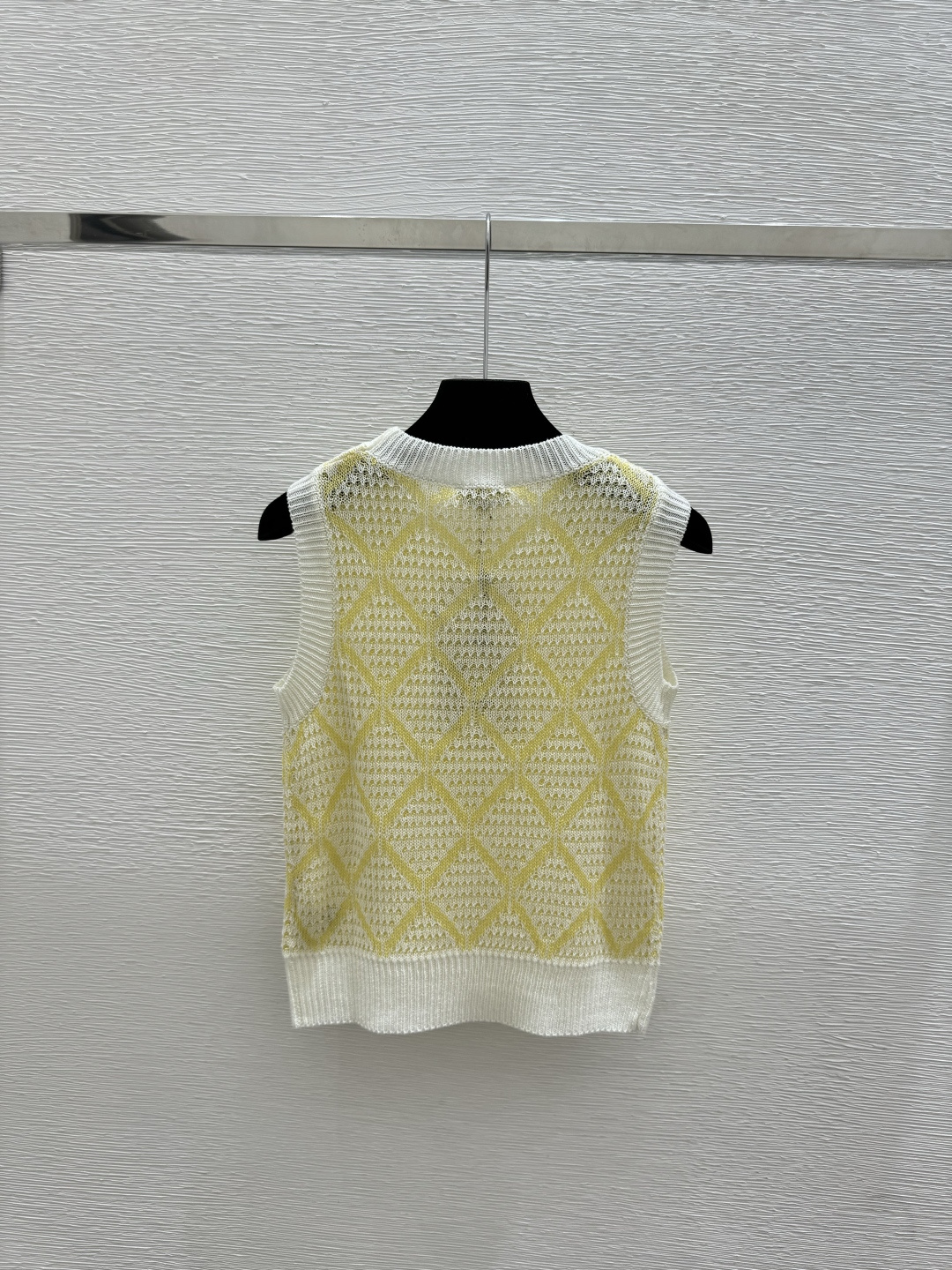 Chrome Hearts CH家 春夏新款 撞色菱格镂空圆领针织背心