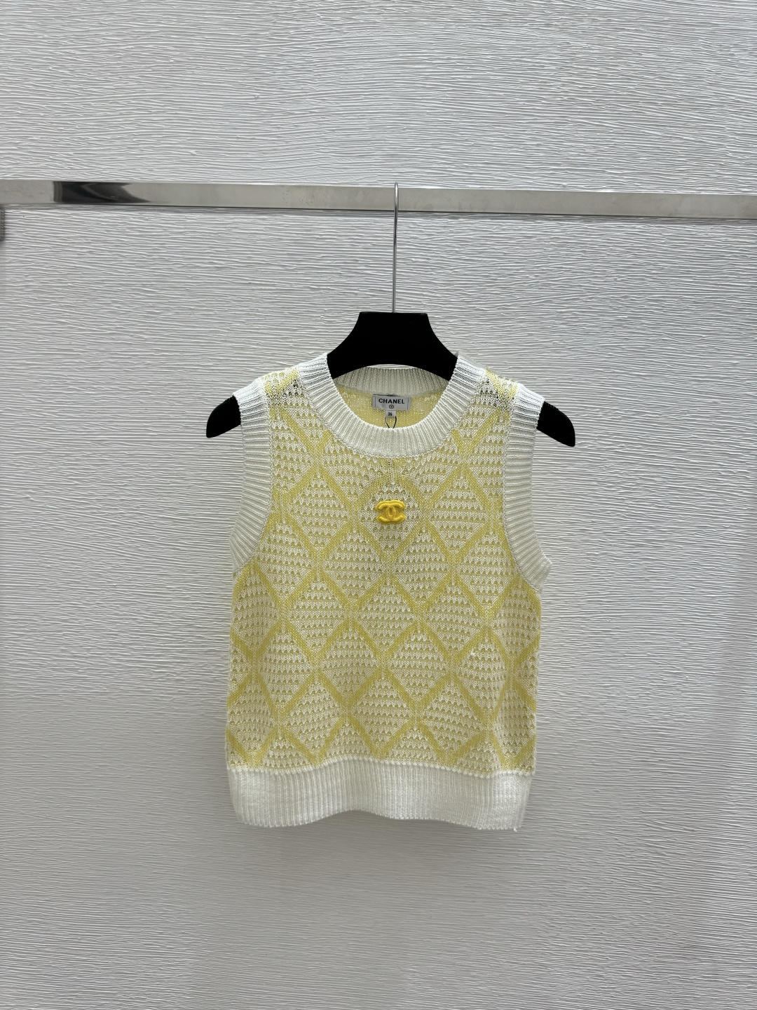 Chrome Hearts CH家 春夏新款 撞色菱格镂空圆领针织背心