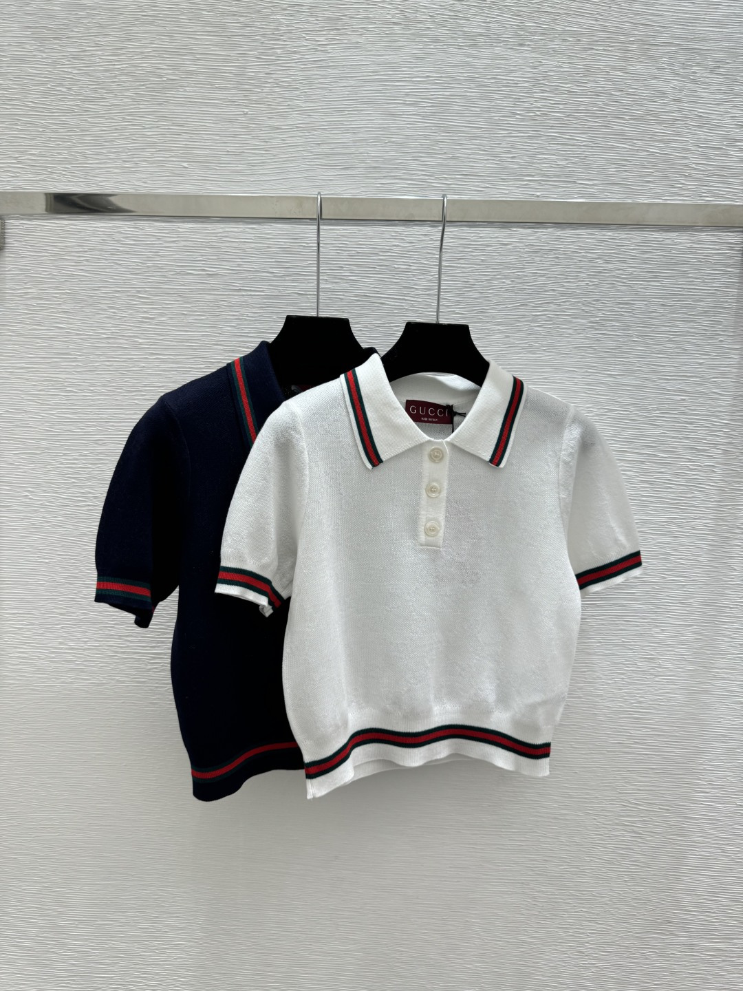 Gucci G家 春夏新款 撞色简约翻领针织套装