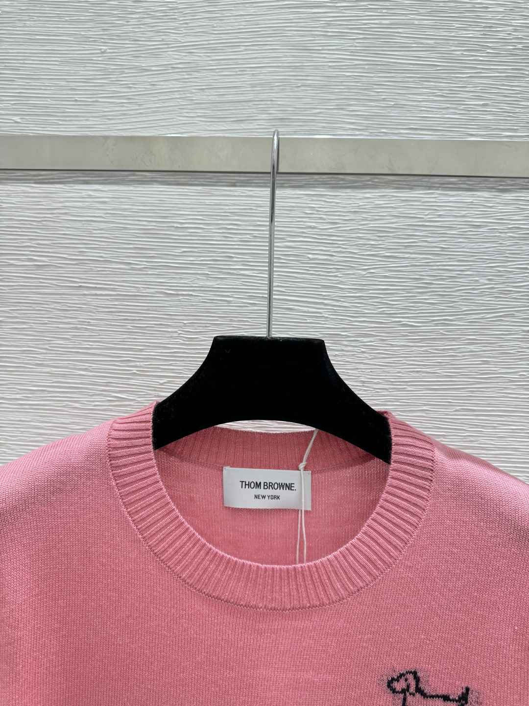 Thom Browne TB家 春夏新款 撞色背后小狗圆领针织短袖