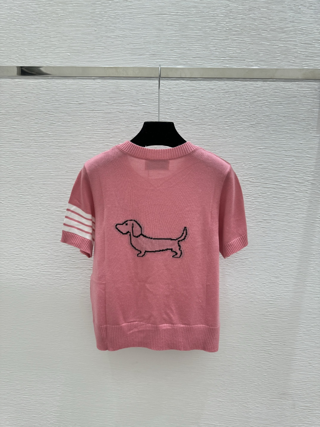 Thom Browne TB家 春夏新款 撞色背后小狗圆领针织短袖