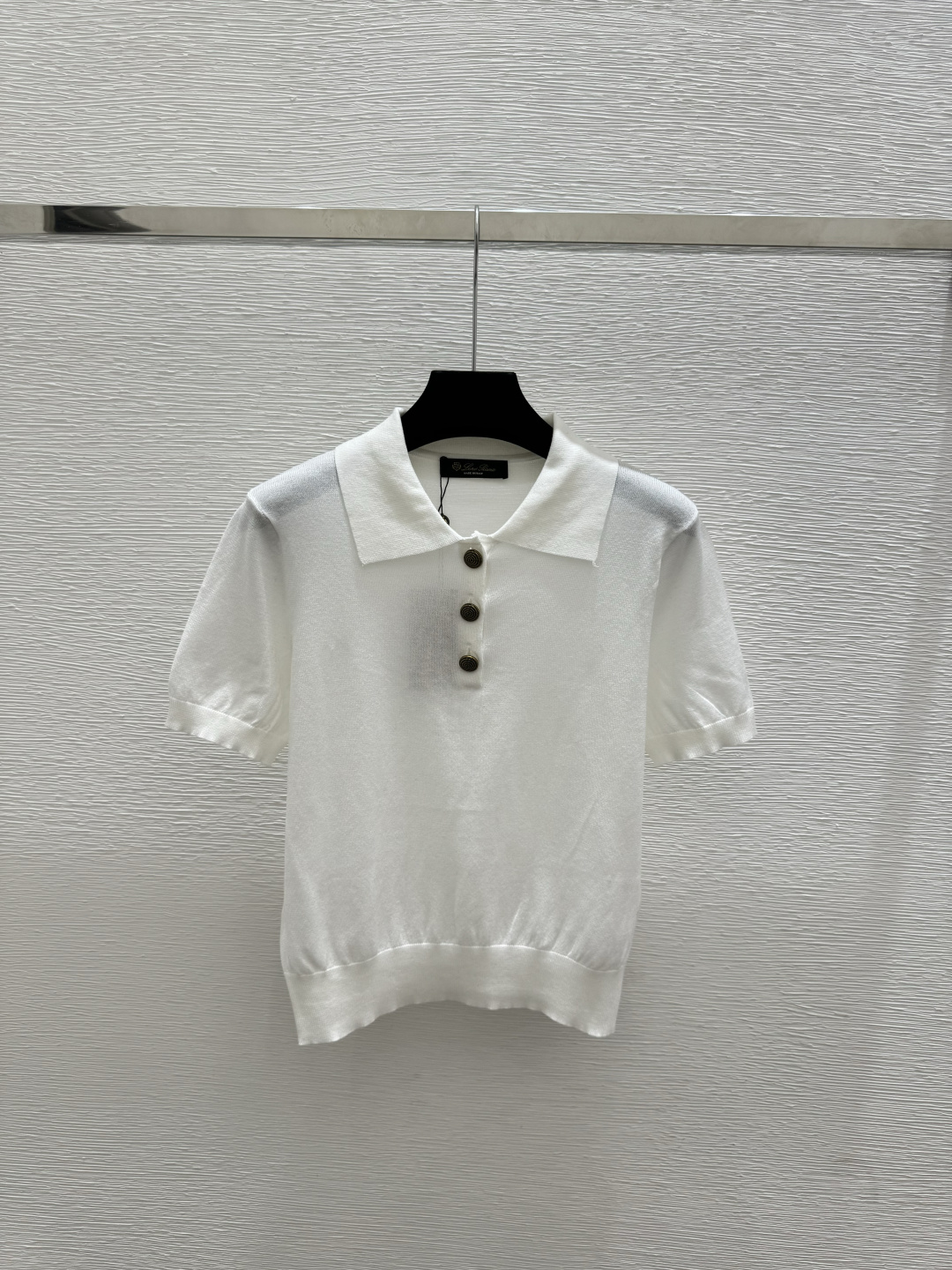 Prada LP家 春夏新款 纯色翻领简约针织短袖