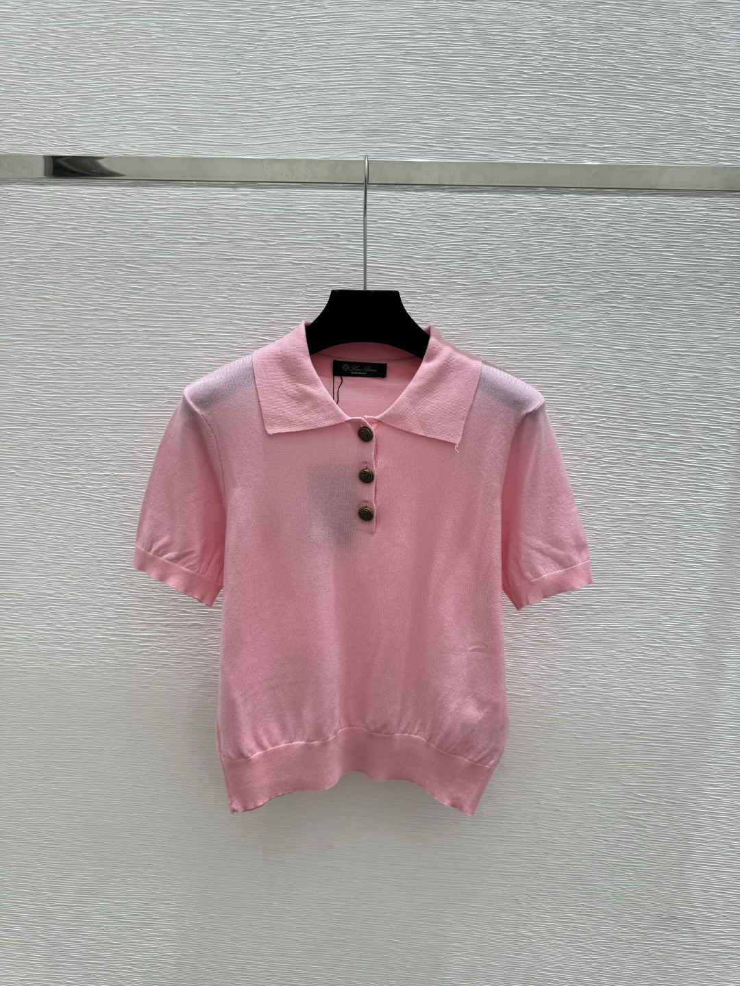 Prada LP家 春夏新款 纯色翻领简约针织短袖