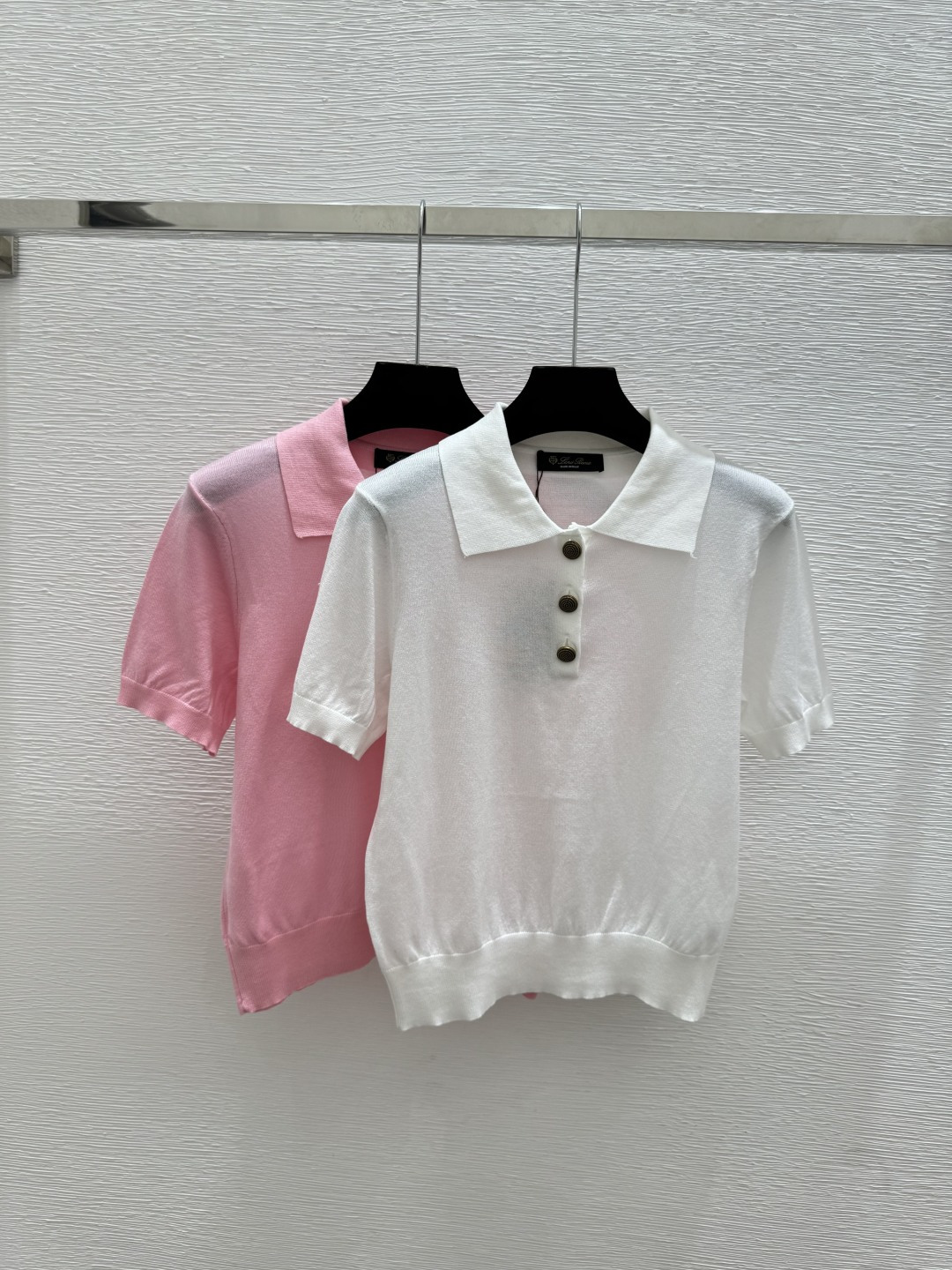 Prada LP家 春夏新款 纯色翻领简约针织短袖