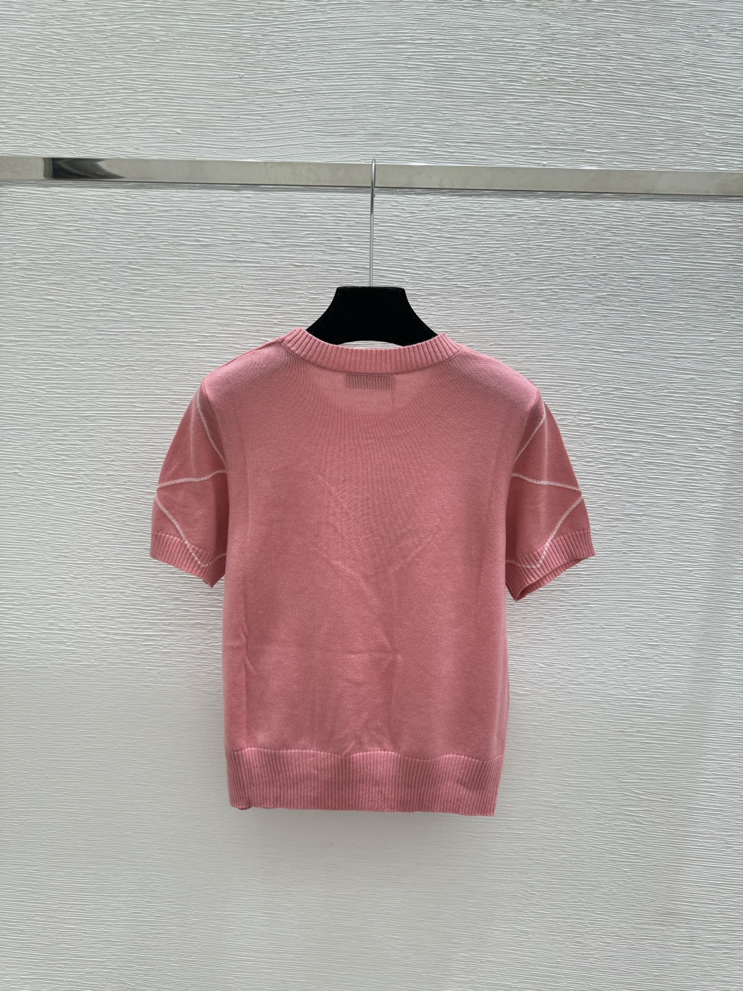 Brunello Cucinelli BC家 春夏新款 撞色菱格圆领针织短袖