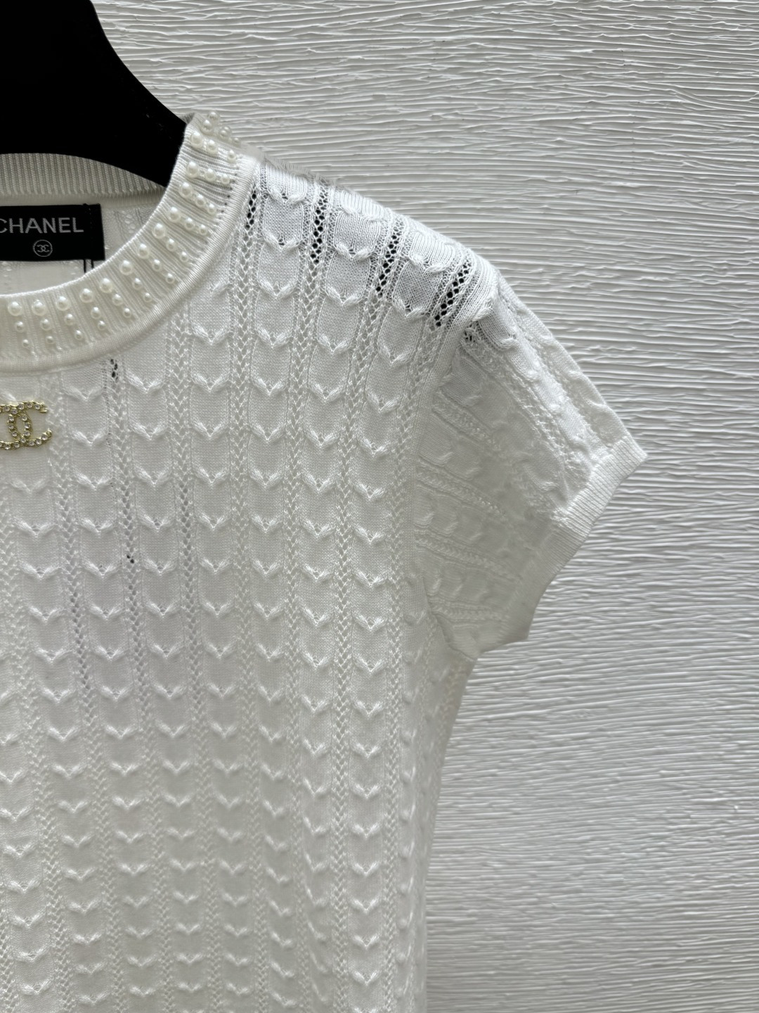 Chrome Hearts CH家 春夏新款 纯色重工钉珠圆领针织短袖