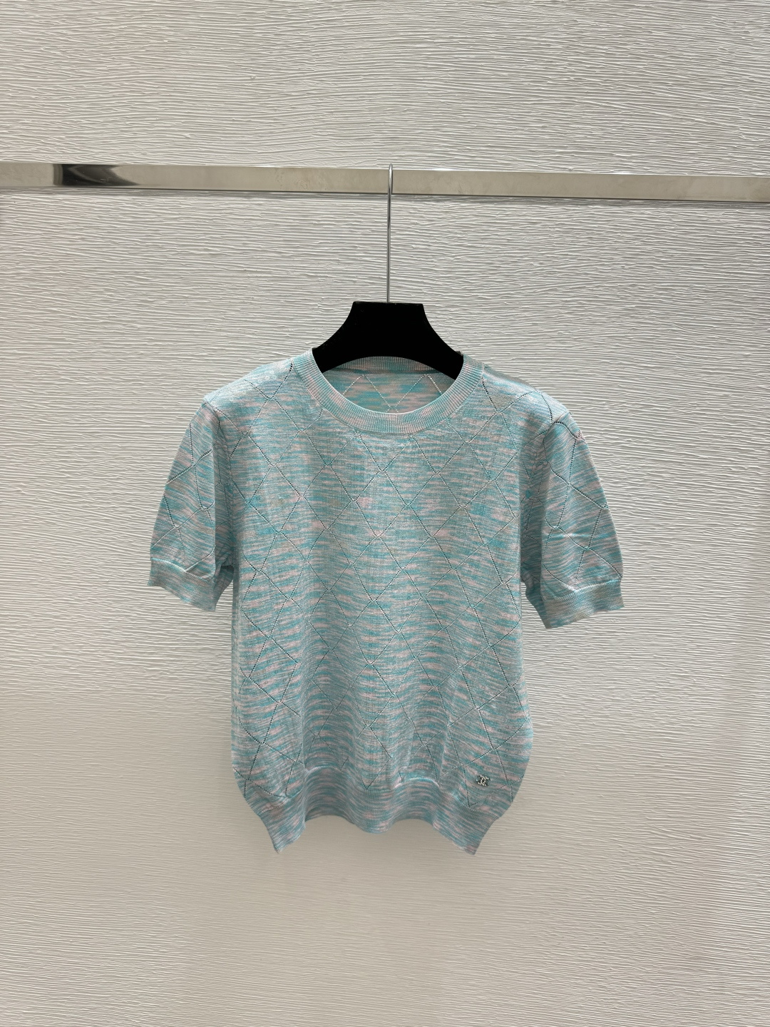 Chrome Hearts CH家 春夏新款 纯色简约珠片圆领针织短袖