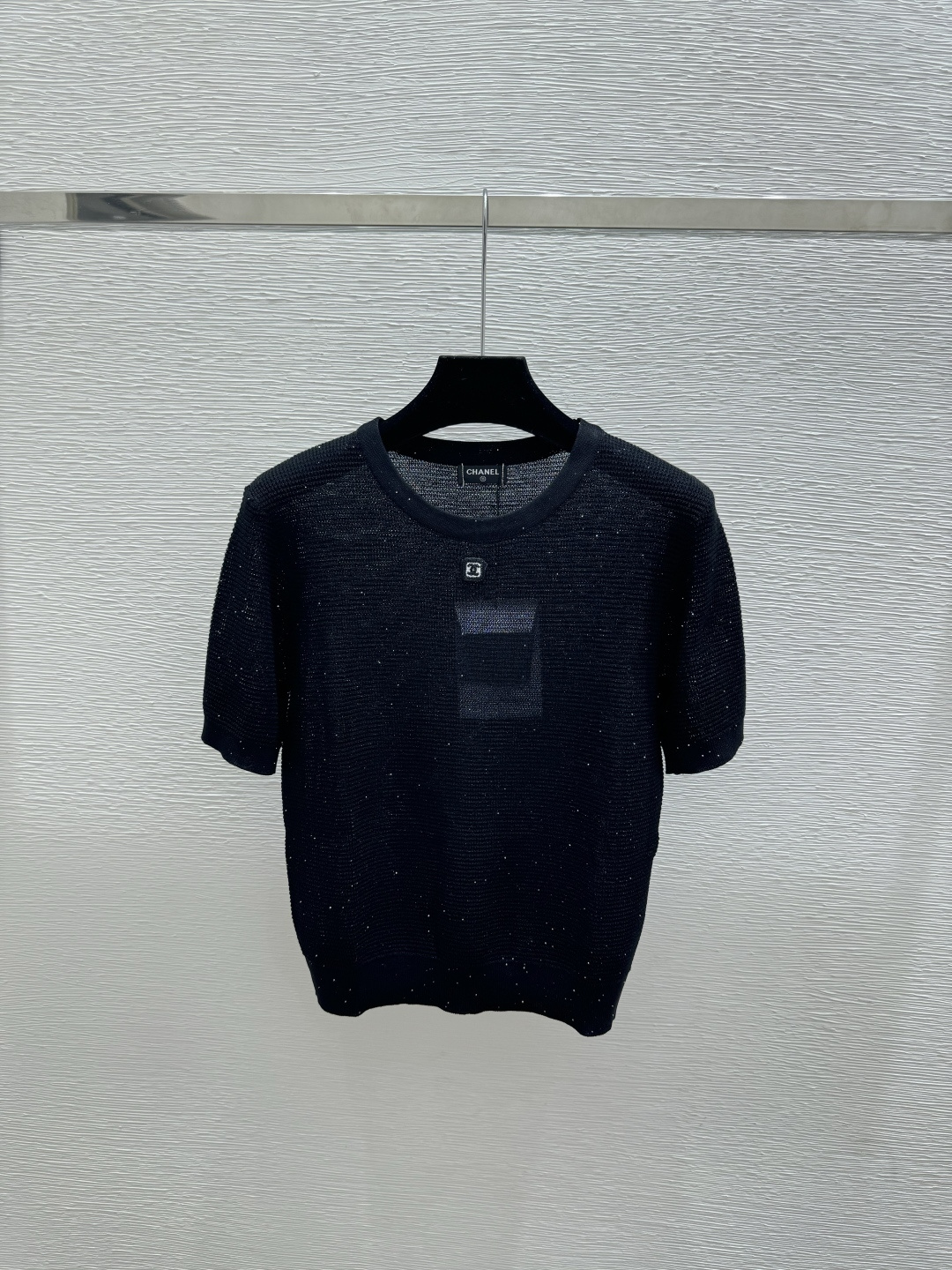🆕CH家🆕  春夏新款 纯色简约圆领针织短袖颜色：白色 黑色尺码：36.38.40