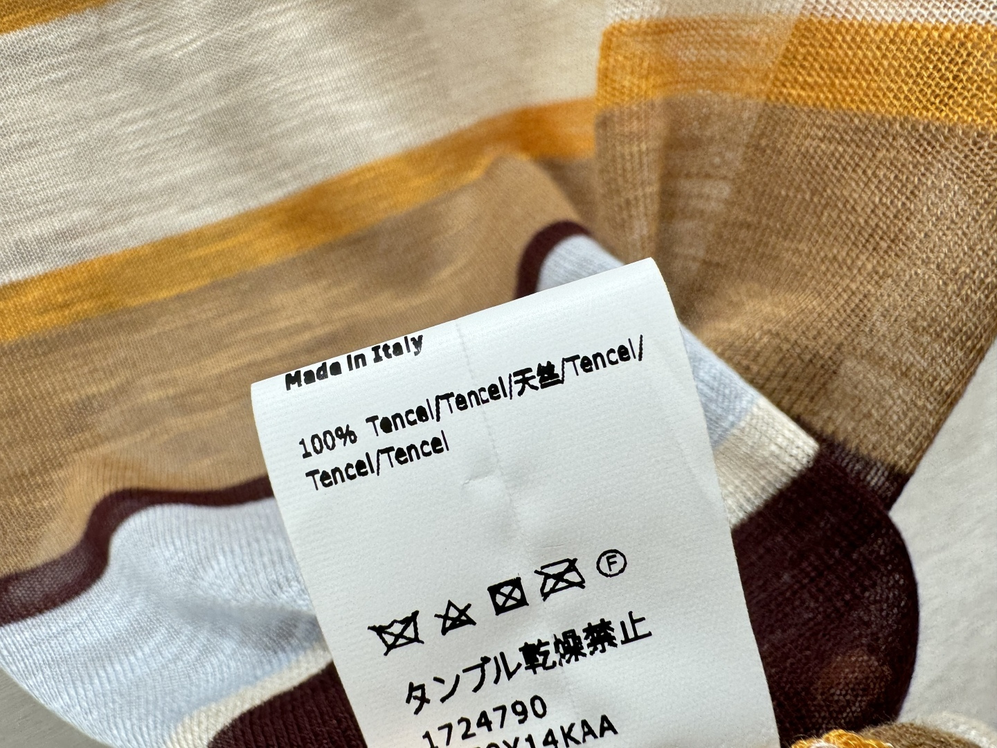 🆕LO家🆕  春夏新款 撞色条纹圆领针织短袖颜色：黄色 尺码：36.38.40