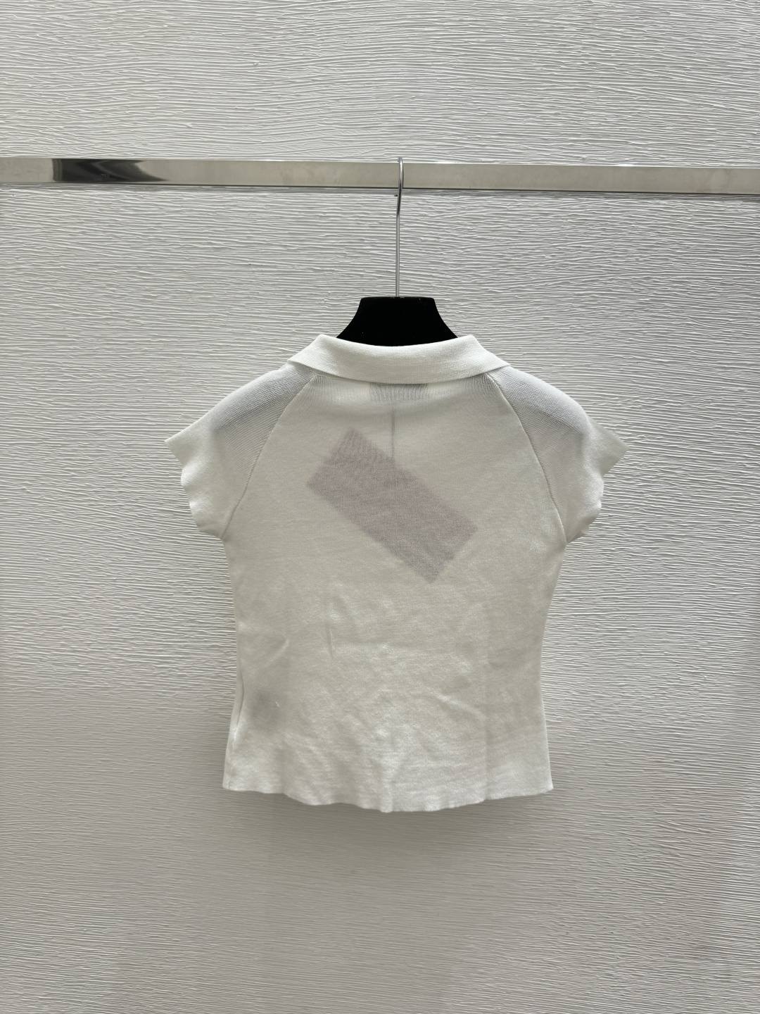 🆕M家🆕  春夏新款 纯色简约翻领针织短袖颜色：白色 宝蓝尺码：36.38.40