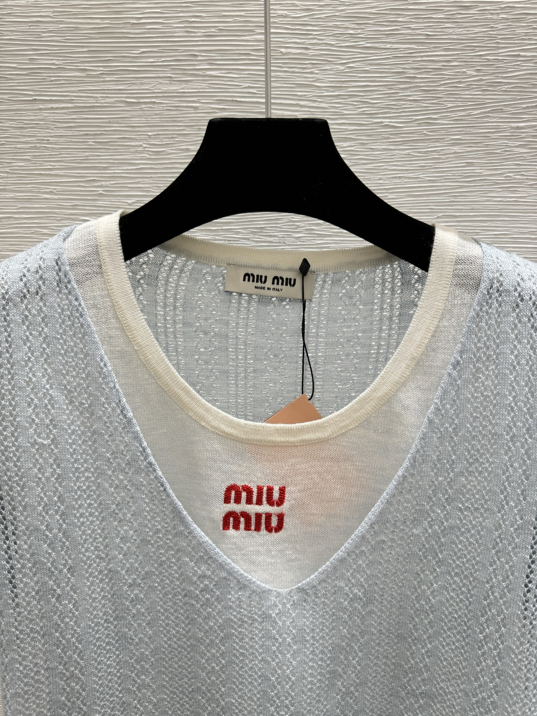 🆕M家🆕  春夏新款 撞色假两件圆领针织短袖颜色：蓝色 灰色尺码：36.38.40