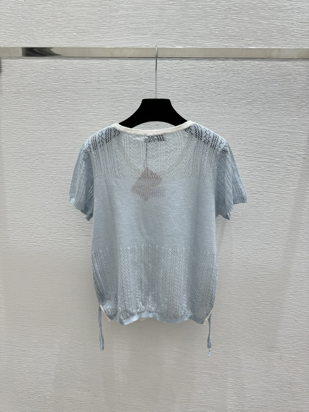 🆕M家🆕  春夏新款 撞色假两件圆领针织短袖颜色：蓝色 灰色尺码：36.38.40