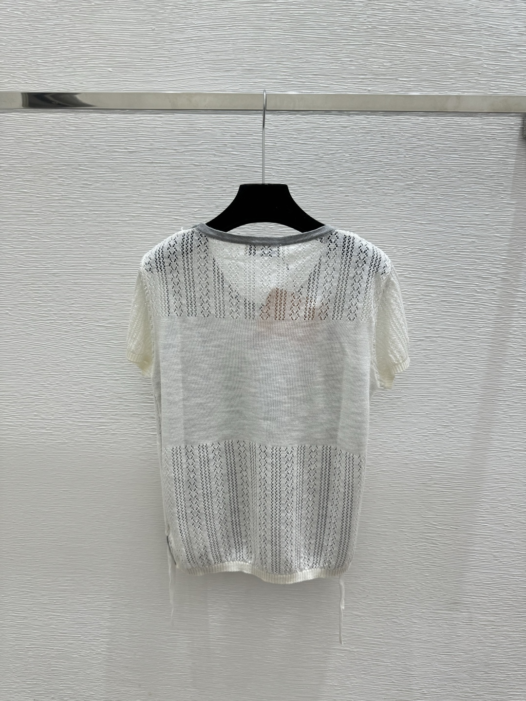 🆕M家🆕  春夏新款 撞色假两件圆领针织短袖颜色：蓝色 灰色尺码：36.38.40