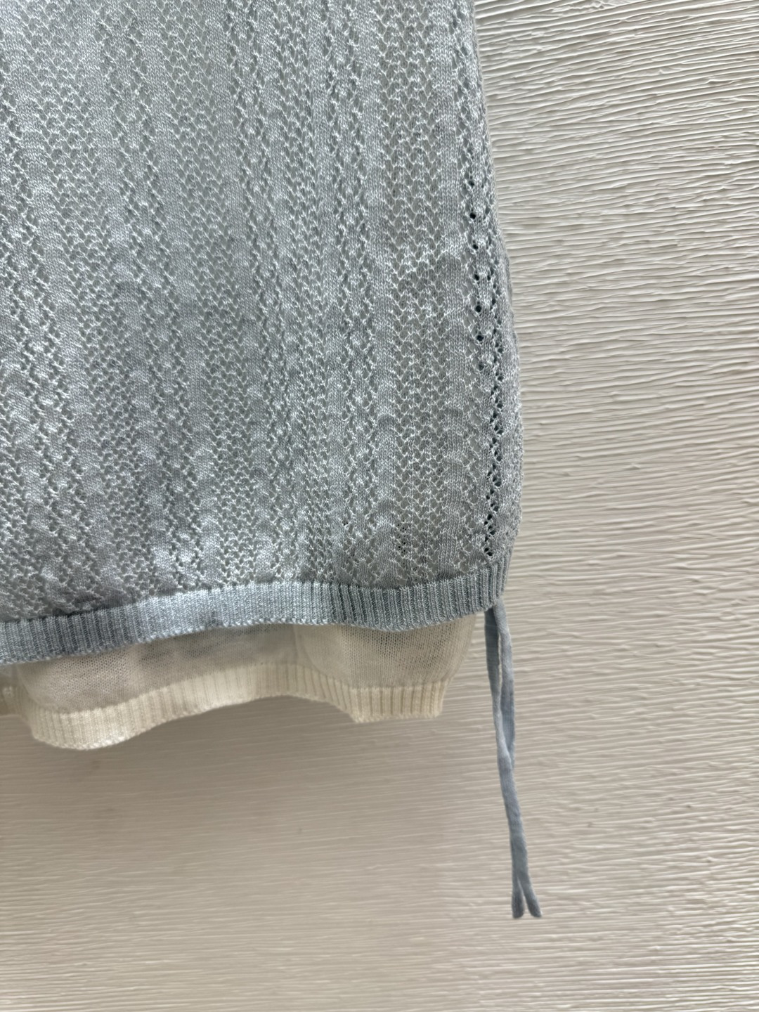 🆕M家🆕  春夏新款 撞色假两件圆领针织短袖颜色：蓝色 灰色尺码：36.38.40