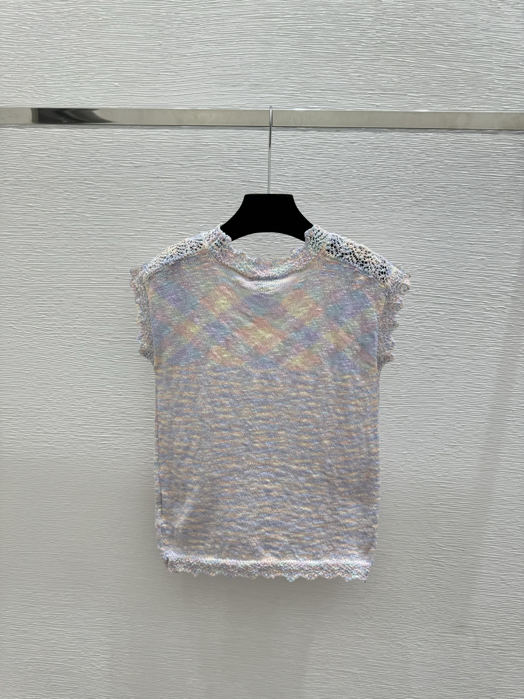 🆕CH家🆕  春夏新款 纯色简约圆领针织背心颜色：粉色尺码：36.38.40